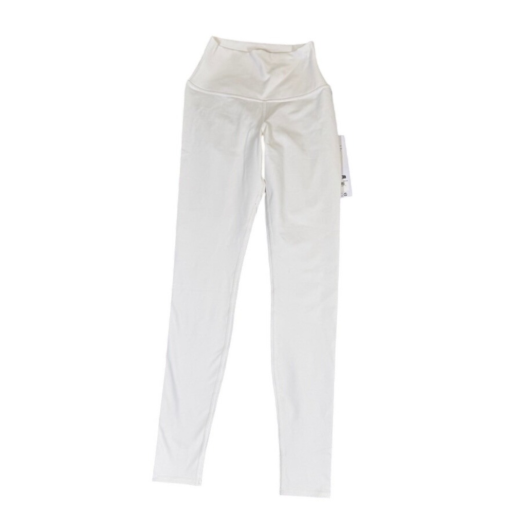 NWT Alo Yoga High-Waist Airbrush Legging Ivory White W5473R XS NEW
